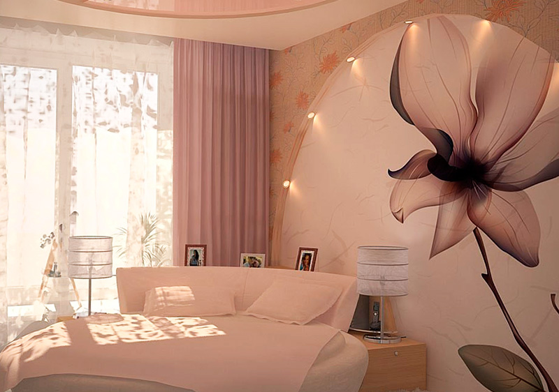 Необычной красоты декор спальни