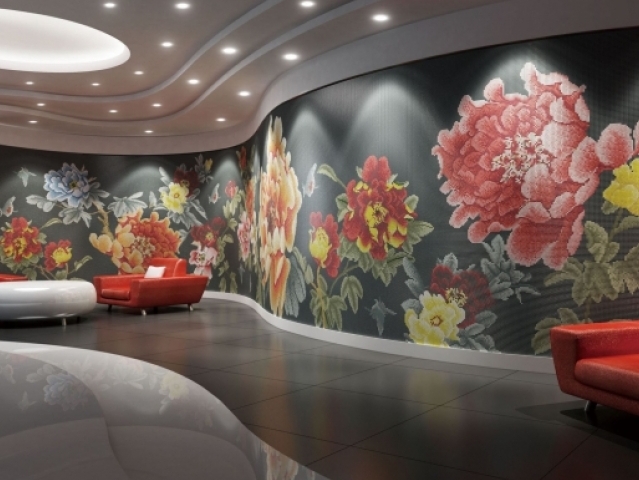 Украшение стен мозаикой